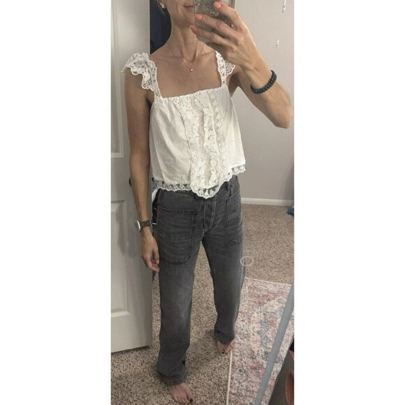 Free People x Sandrine Rose High Rise Grey Cargo Jeans Size 24 NWT - Picture 5 of 15